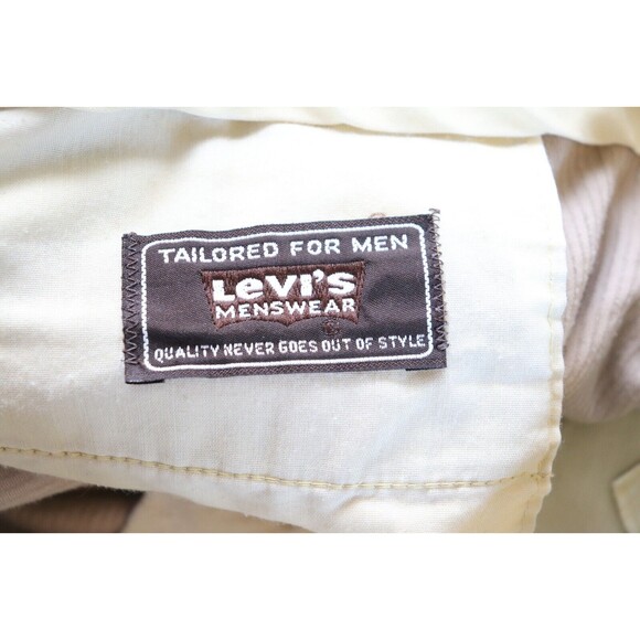 VTG 70s Levis Pants Mens 34x30 Corduroy Beige Brown Loose Academia Professor - Picture 8 of 8